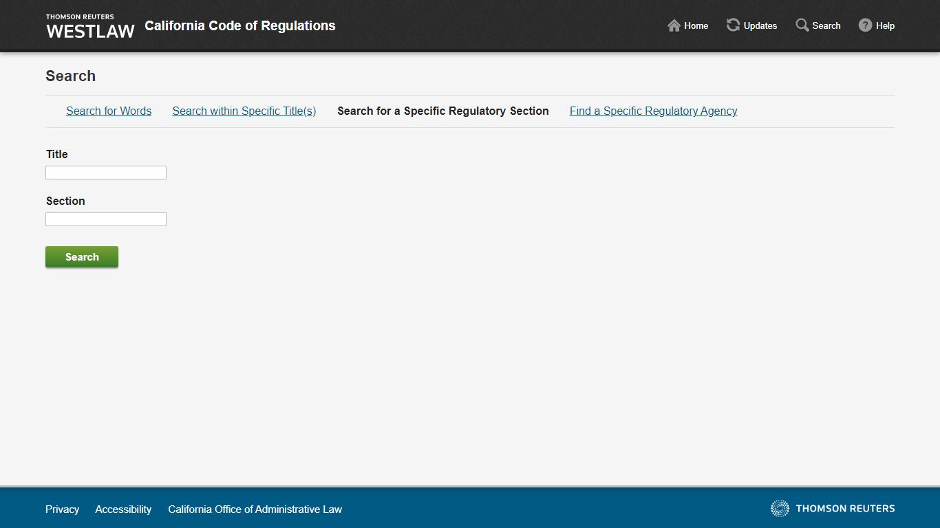 Search - California Code of Regulations - govt.westlaw.com
